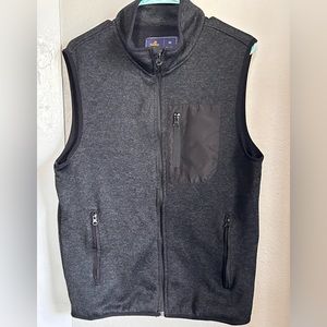 Rugby Gray Fleece Zipper Front Vest Men’s Size M